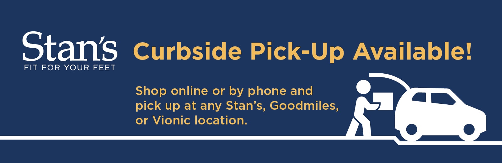 Shop Curbside at Any Stan's location! 