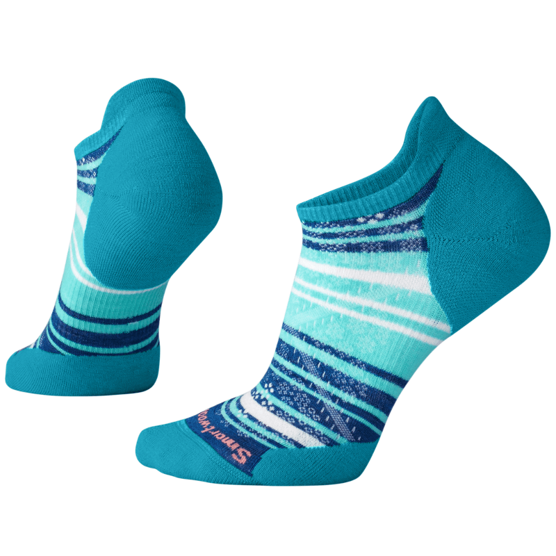 Smartwool PhD Run Light Elite Striped Micro Socks - Capri