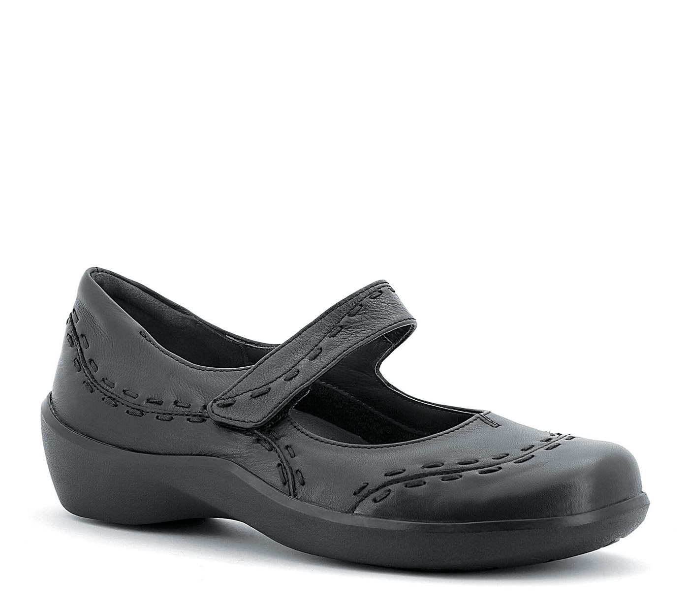 Ziera Gummibear Black Leather MaryJane Comfort Walking Casual Dress Shoes Womens 