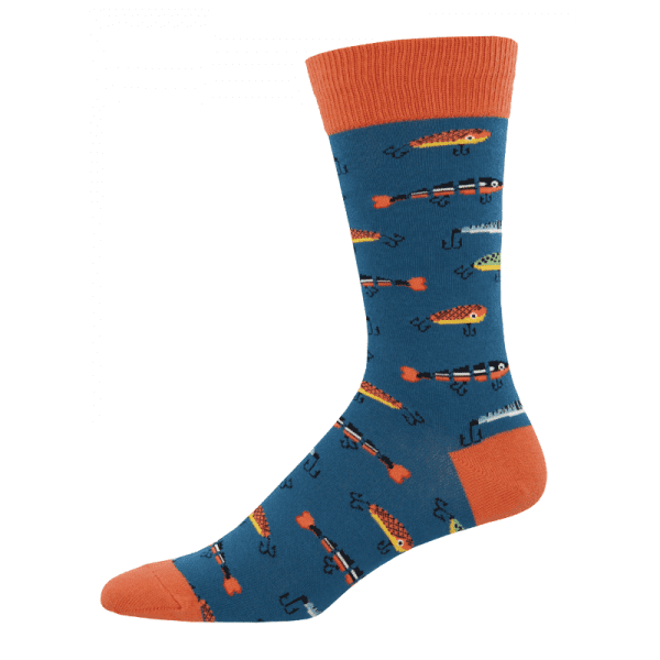 Men's Socksmith Just Fishin' - Steel Blue | Stan's Fit For Your Feet