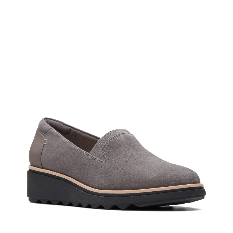 Clarks Sharon Dolly Grey Suede - Stan's 