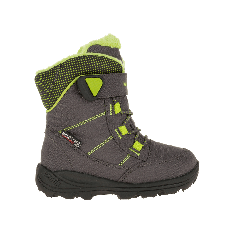 Kids' Kamik Stance Size 5-6 - Charcoal|Lime | Stan's Fit For Your Feet