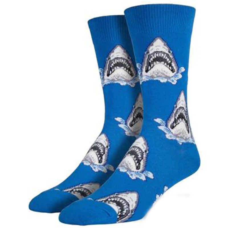 Socksmith Shark Attack Crew Socks – Blue-min