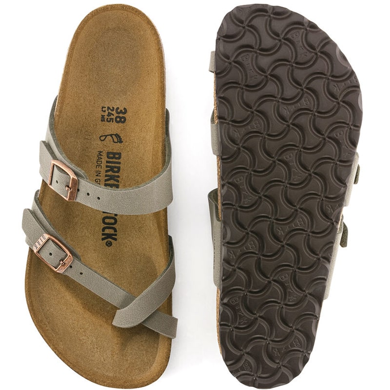 Women’s Birkenstock Mayari Birkibuc Sandal – Stone (Pair)-min