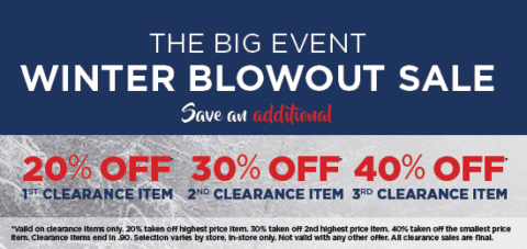 The Big Event Winter Blowout Sale!