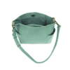 Joy Susan Kayleigh Side Pocket Bucket Bag Turquoise Inside-min