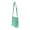 Joy Susan Kayleigh Side Pocket Bucket Bag Turquoise Side-min