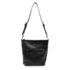 Joy Susan Nori Crossbody Bucket Bag Convertible Tote Black Front-min