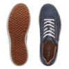 Clarks Nalle Lace Navy Nubuck Top and Bottom-min
