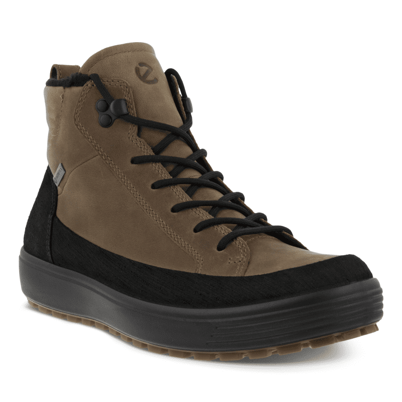 ECCO Soft 7 Tred Cut Winter Boot - Black|Navajo Brown | Stan's Fit For Your Feet