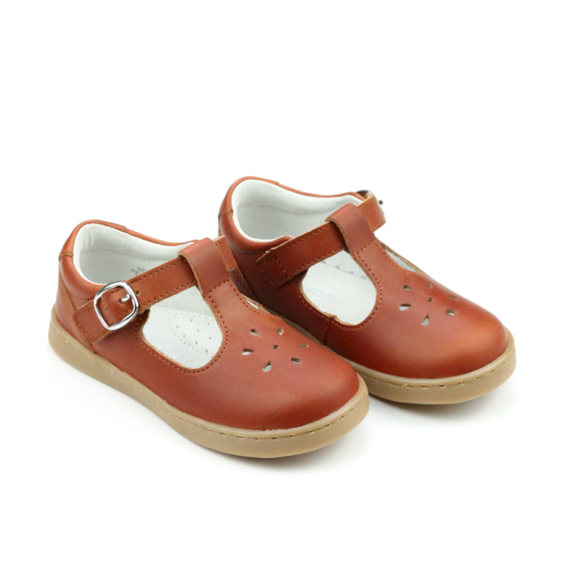 Girl’s L’Amour Chelsea T-Strap Mary Jane – Cognac