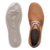Mens Clarks Gerald Low-Tan Leather Top and Bottom-min