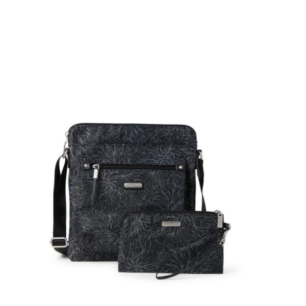 Baggallini Go Bagg With Wristlet - Midnight Blossom