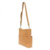 Joy Susan Kayleigh Side Pocket Bucket Bag - Warm Tan (hanging angle)-min