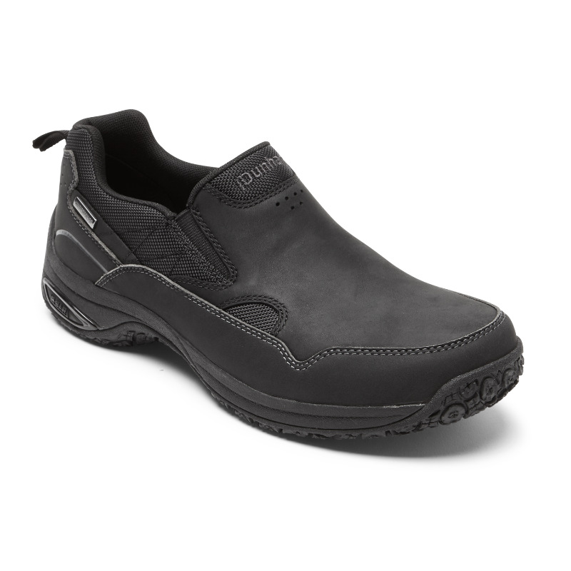Men's Dunham Cloud Plus Slip-On - Black Leather | Stan's Fit For Your Feet