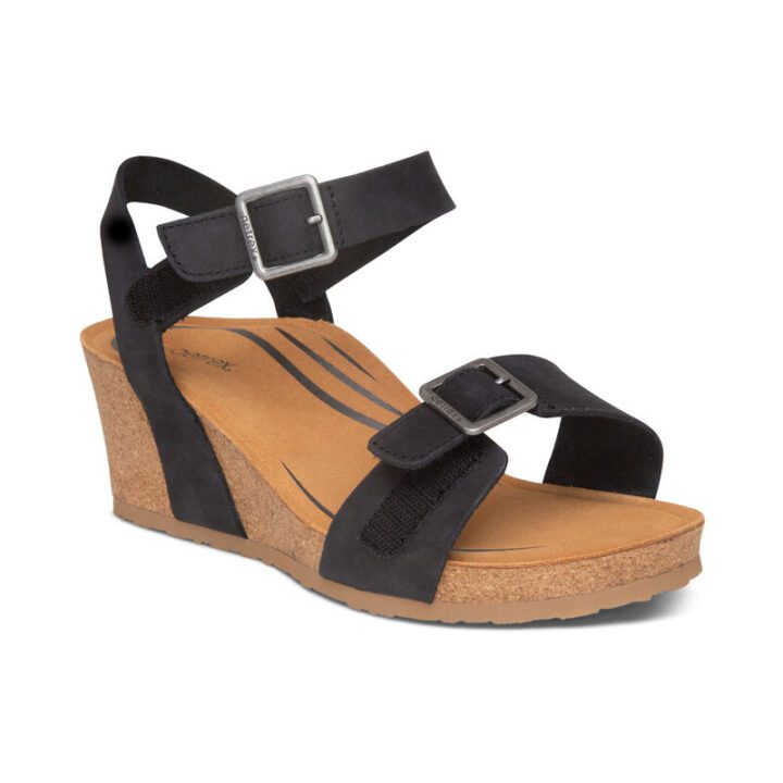 Women's Aetrex Lexa Wedge - Black | Stan's Fit For Your Feet