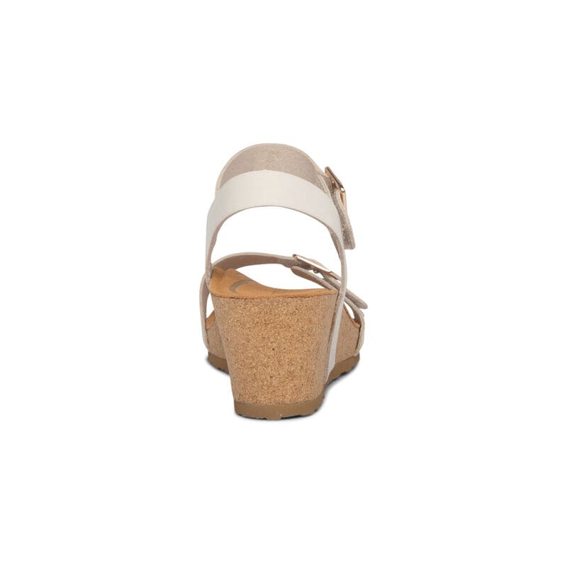 Women's Aetrex Lexa Wedge Sandal - Ivory | Stan's Fit For Your Feet