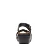 Women's Clarks Merliah Opal Sandal - Black Leather (back)-min