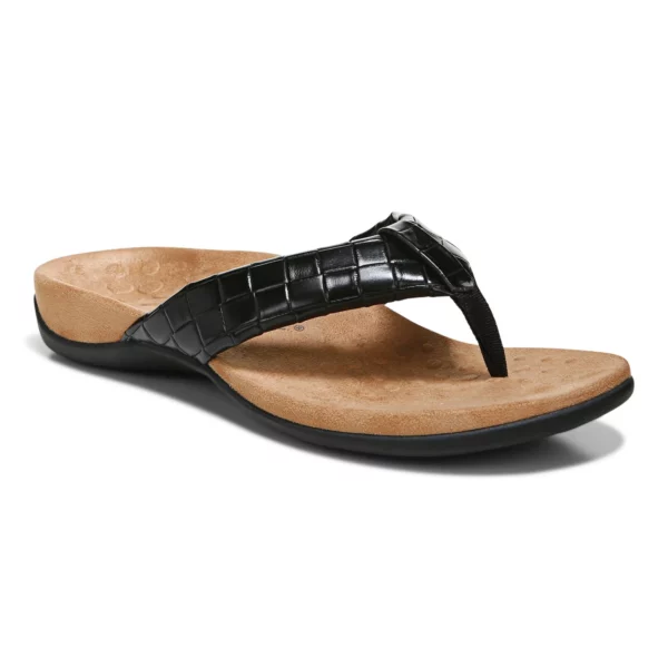 Women's Vionic Layne Toe Post Sandal - Black (main)