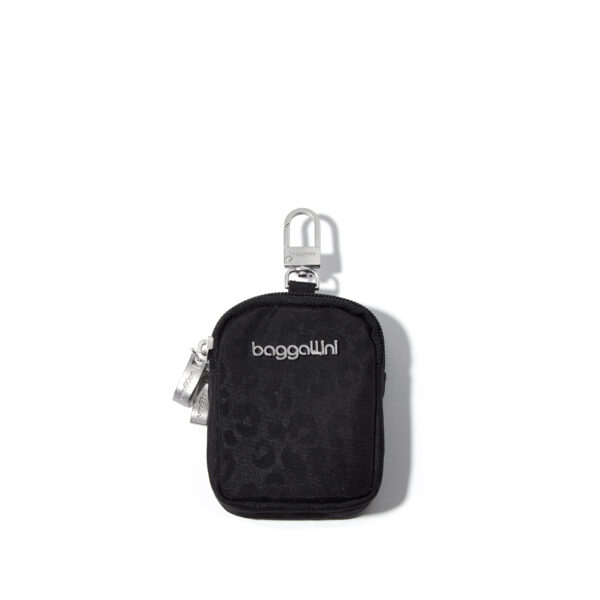 baggallini on the go mini pouch black cheetah