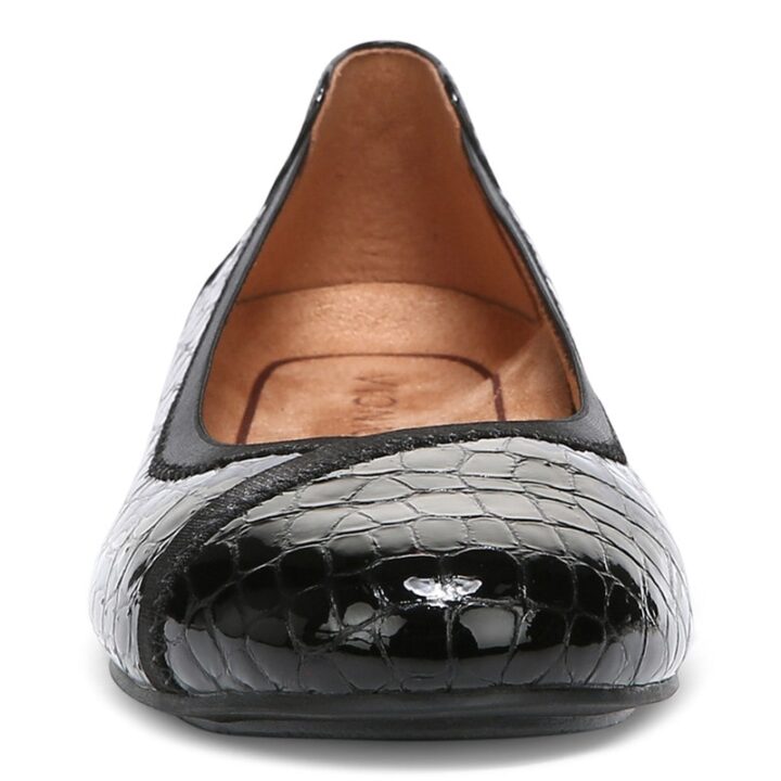 Women's Vionic Caroll Croc Flat - Black | Stan's Fit For Your Feet