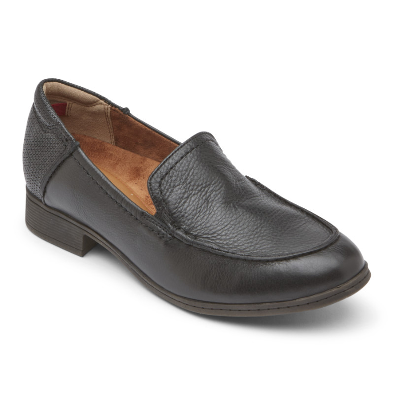Women's Cobb Hill Crosbie Moc - Black Leather | Stan's Fit For Your Feet