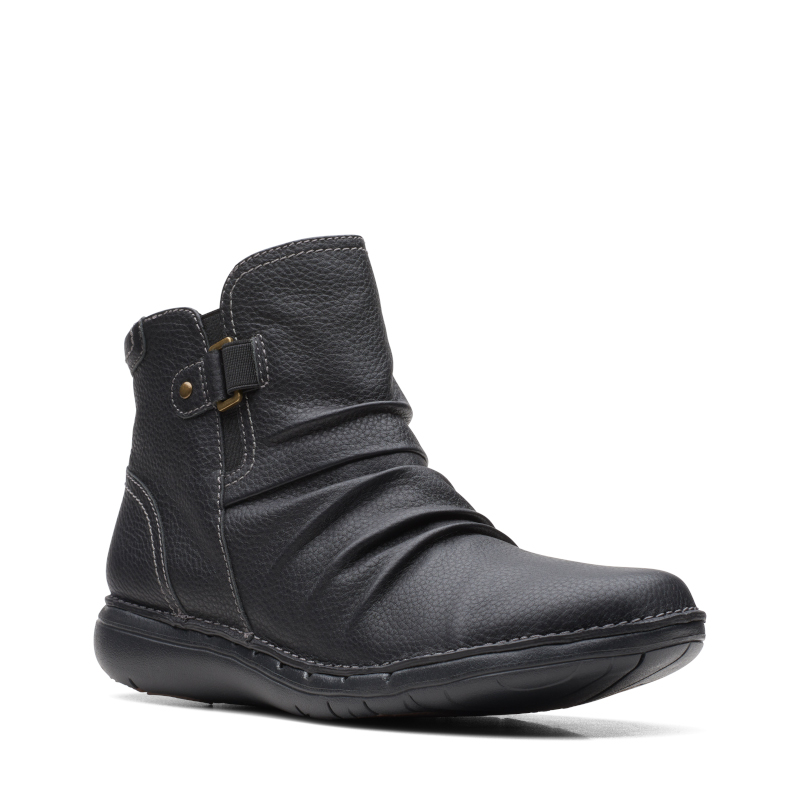 Women's Clarks Un.Loop Top - Black Leather | Stan's Fit For Your Feet