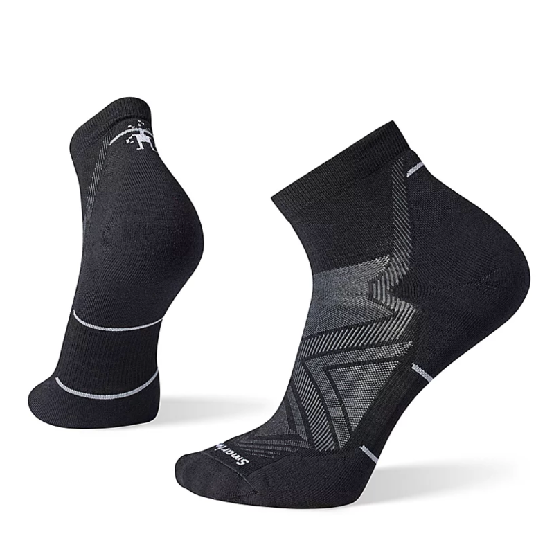 Men's Smartwool Run Targeted Cushion Ankle Socks - Black