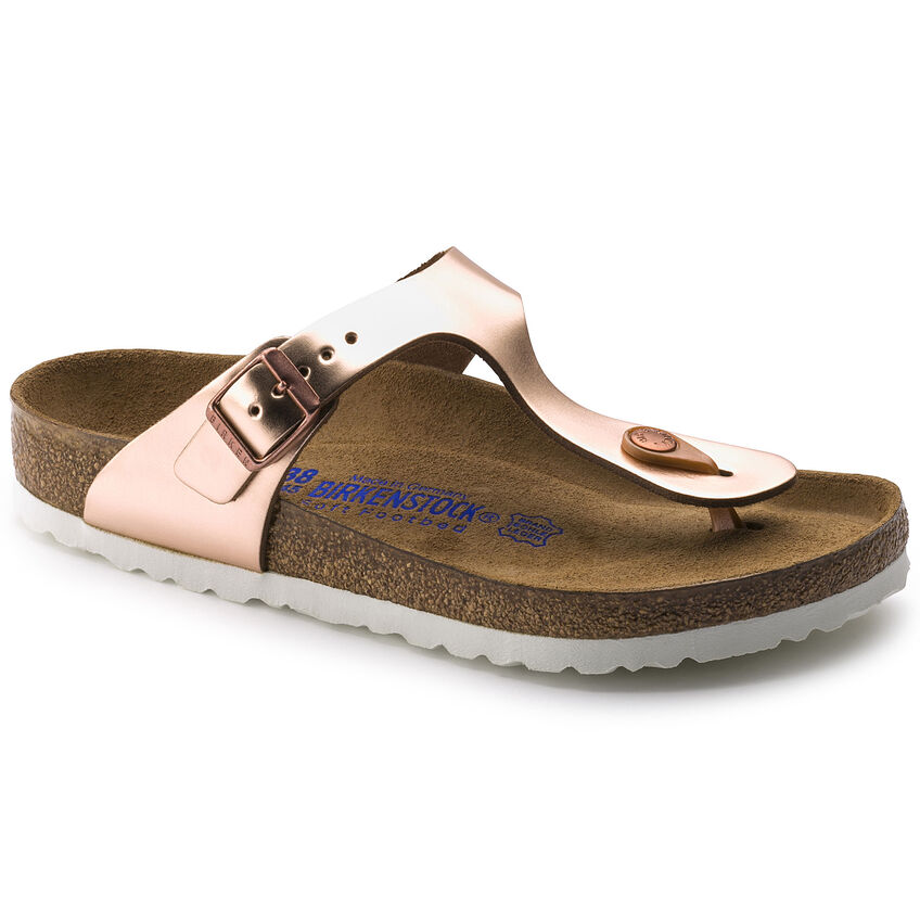 span onderpand Allemaal Women's Birkenstock Gizeh SFB – Metallic Copper Leather | Stan's Fit For  Your Feet