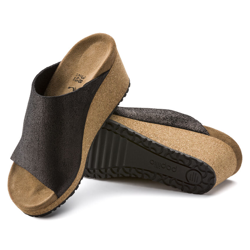Women's Birkenstock Namica Wedge Sandal - Washed Metallic Black