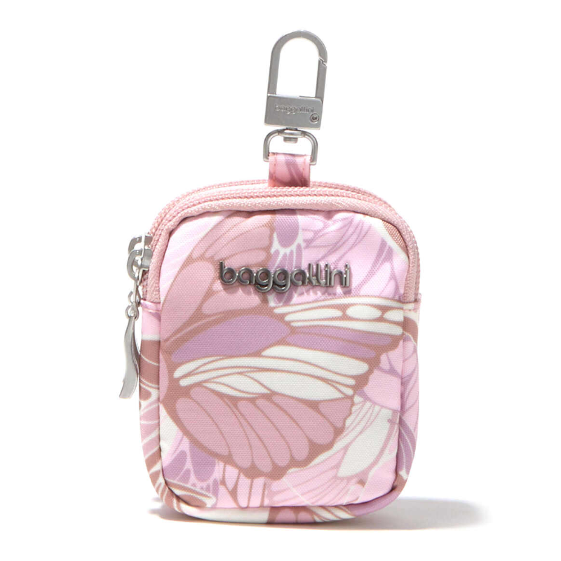 Baggallini On the Go Mini Pouch - Pink Butterfly Print