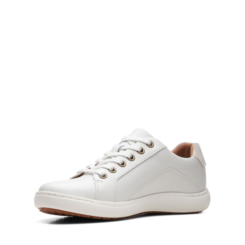 Women's Clarks Nalle Lace - White Leather