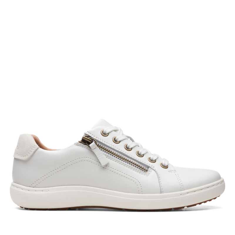 Women's Clarks Nalle Lace - White Leather