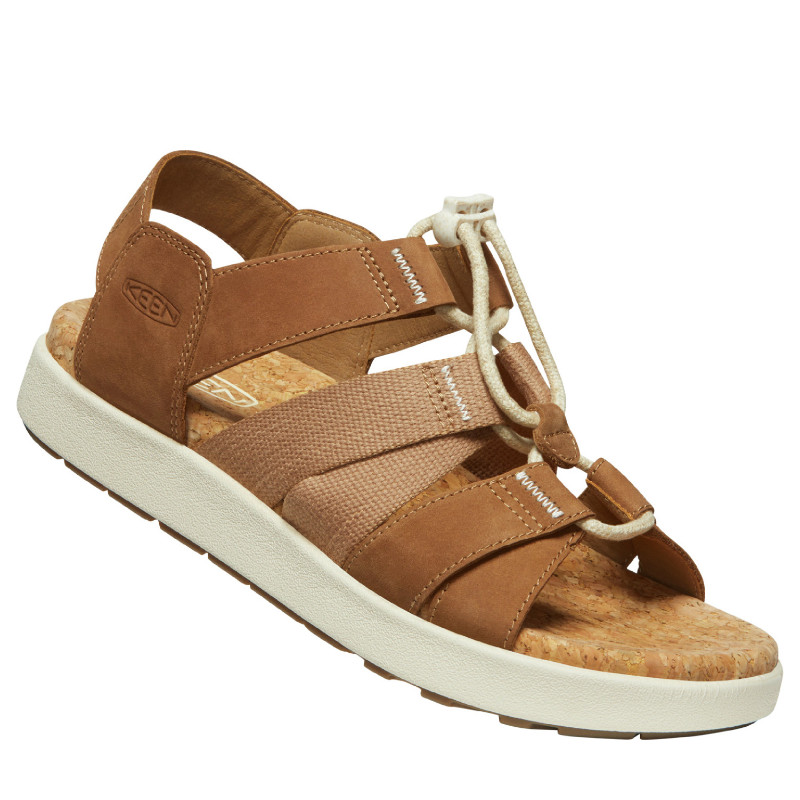 women's keen elle mixed strap toasted coconut