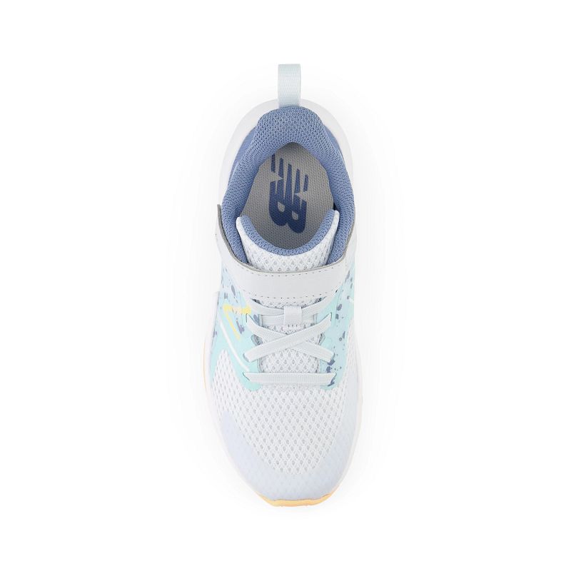 Kids' New Balance Rave Run v2 Bungee Lace with Top Strap - Ice Blue/Bright Cyan/Solar Flare