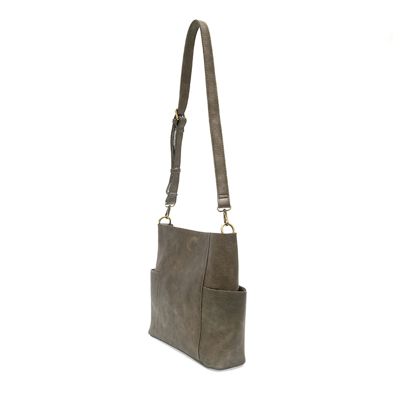 Joy Susan Kayleigh Bucket Bag - Metallic Pewter L8089-40