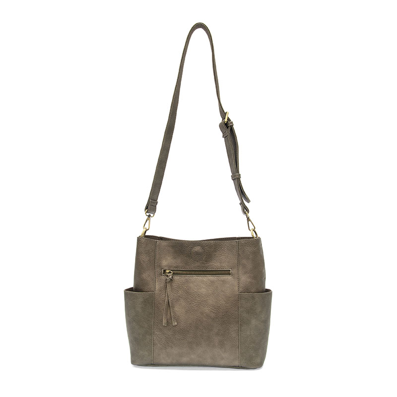 Joy Susan Kayleigh Bucket Bag - Metallic Pewter L8089-40