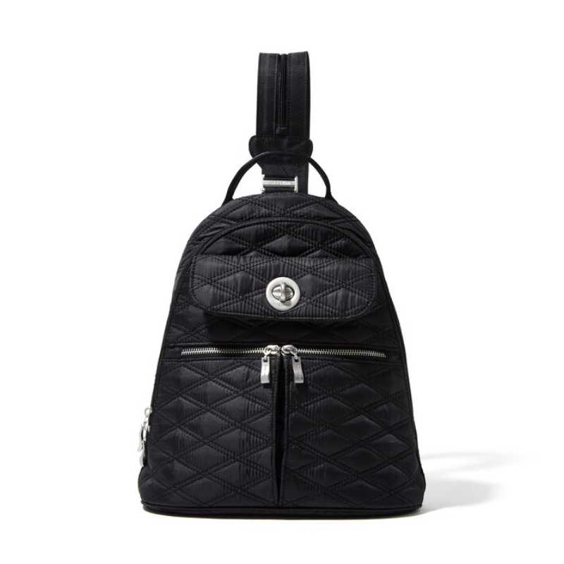Baggallini Naples Convertible Backpack – Black Quilt