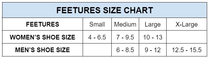 Feetures Size Chart min