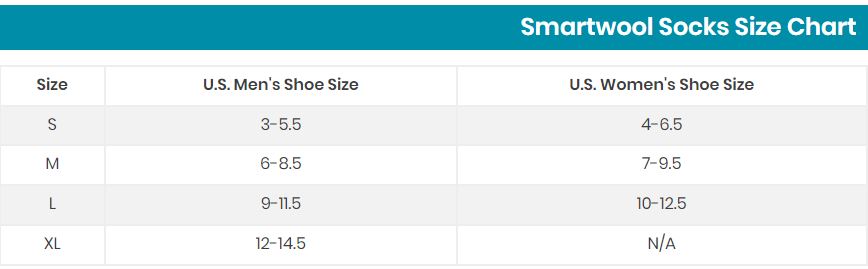 Smartwool Size Chart 2