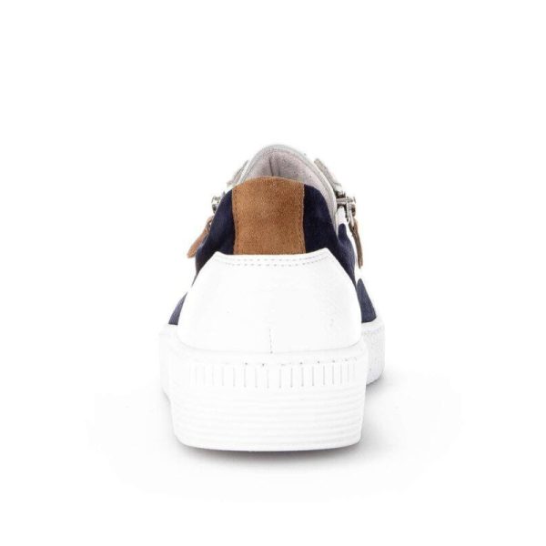 Women's Gabor 3.330 Double Zipper Sneaker - Weiss/Marine | Stan's Fit ...